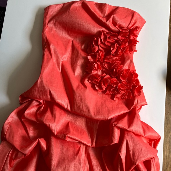 XXI Strapless Mini Dress, Size L, Orange - Picture 3 of 7